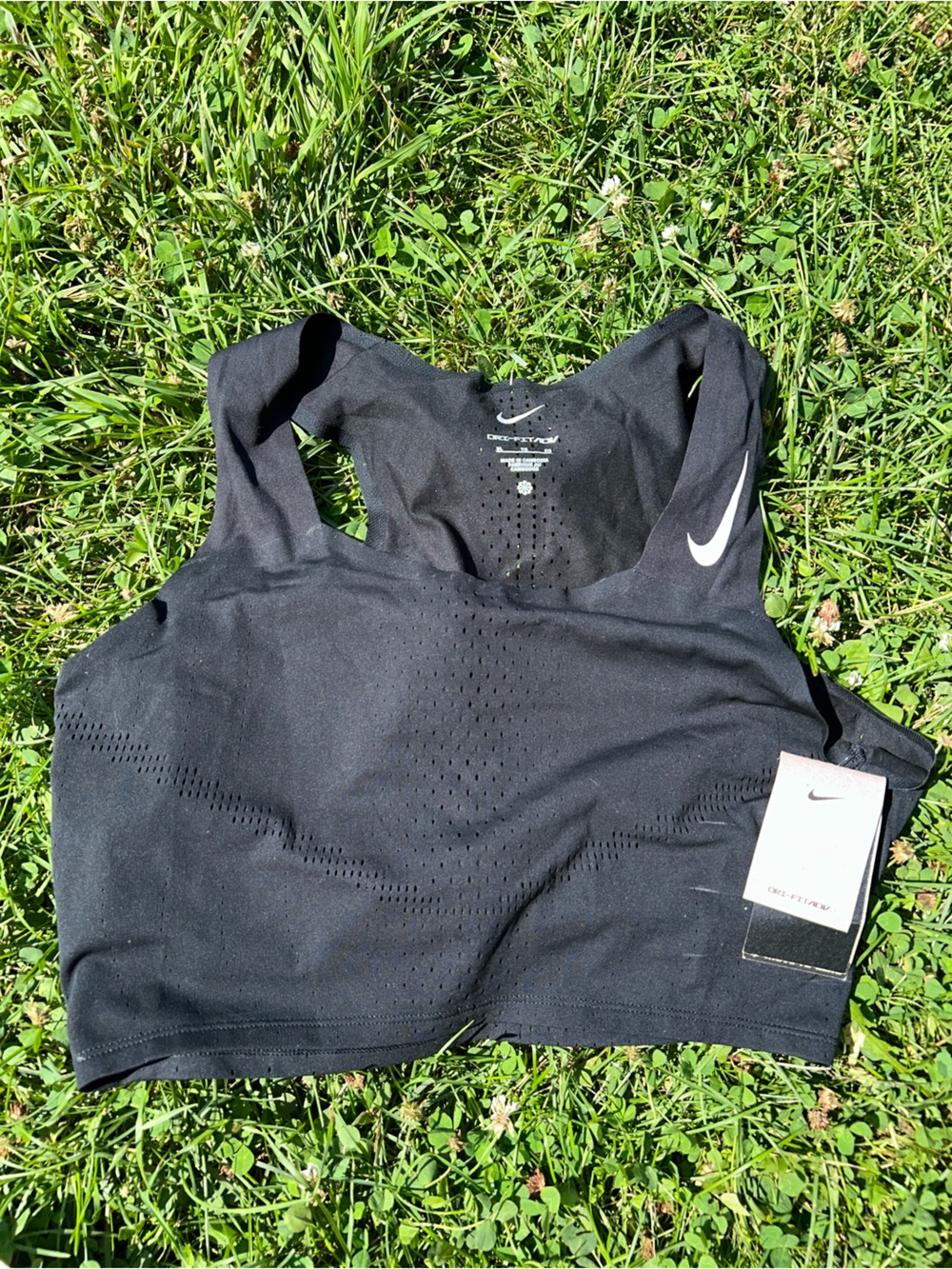 NWT Nike Dri-FIT ADV Running Crop Top Black XL DM7828-010
